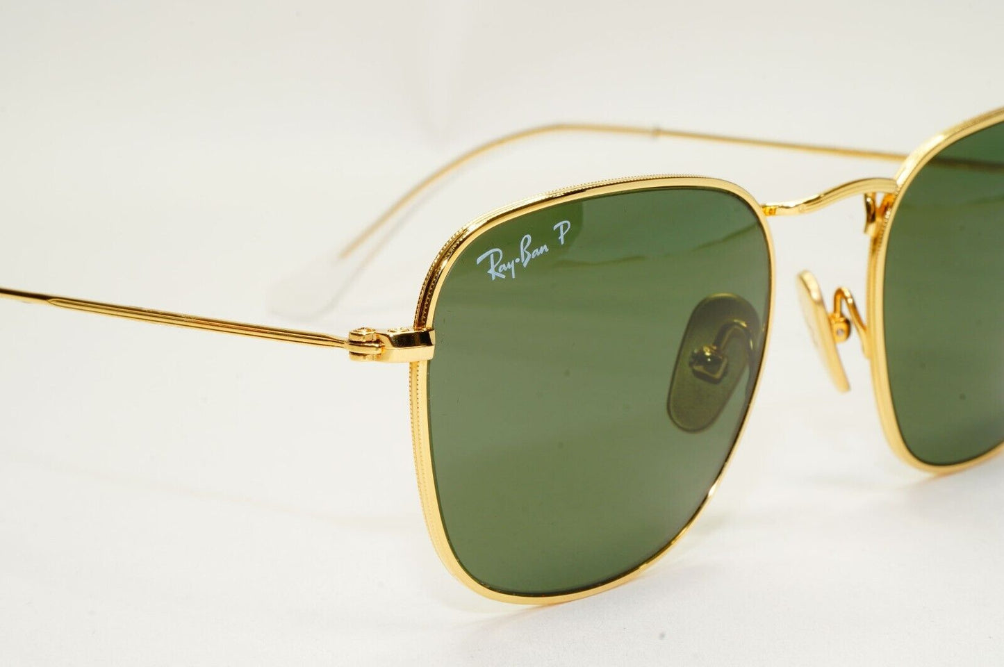 Ray-Ban Sunglasses Frank Titanium Polarized Gold Green RB 8157 9216/58 51mm