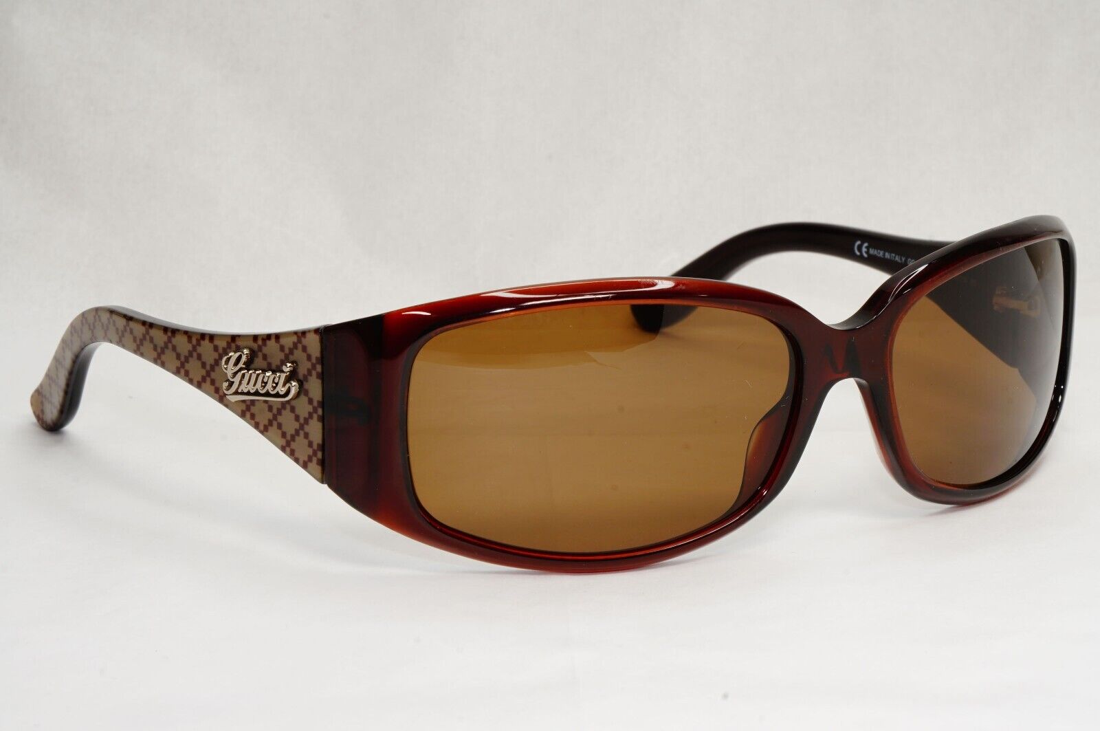 Gucci Sunglasses 2006 Monogram Vintage Brown Unisex Wrap GG 3032/NS 20E8U 270324