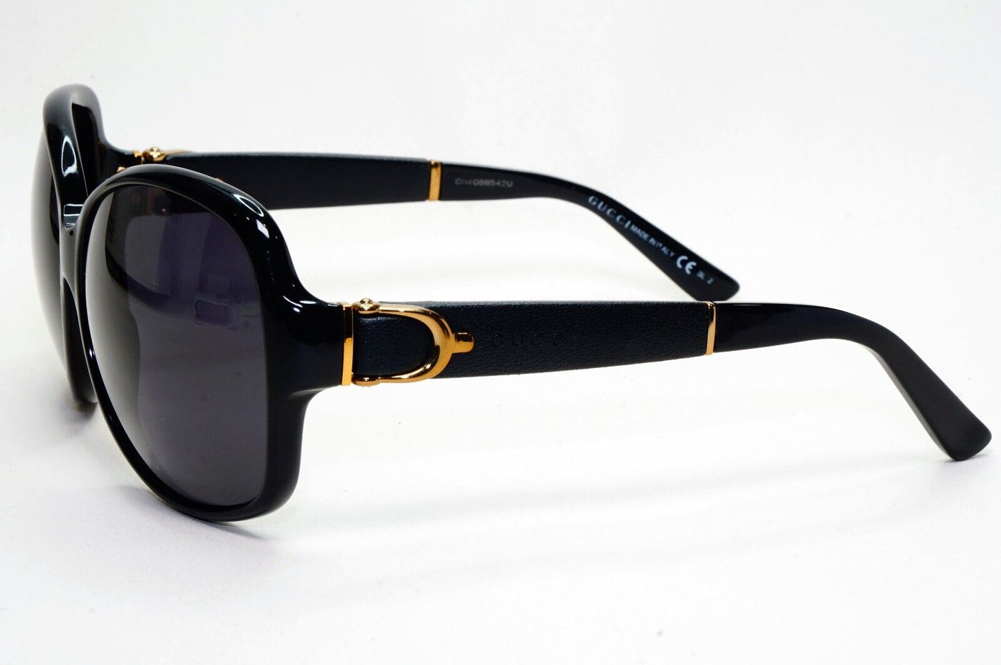 Gucci Sunglasses 2012 Vintage Black Gold Leather Horsebit GG 3638/S 75CED 301024