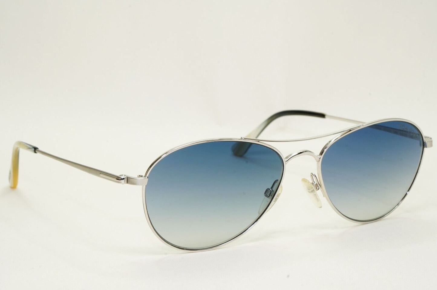 Tom Ford Sunglasses Oliver Blue Silver Metal Pilot Rhodium FT0495 TF 495 18W