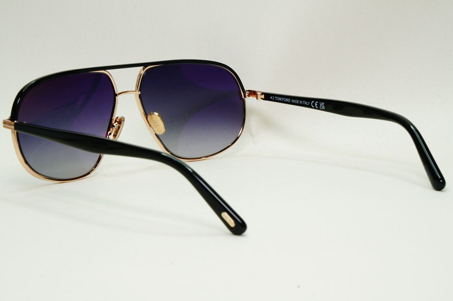 Tom Ford Sunglasses Maxwell Pilot Gold Black Blue Gradient FT1019 TF 1019 28B