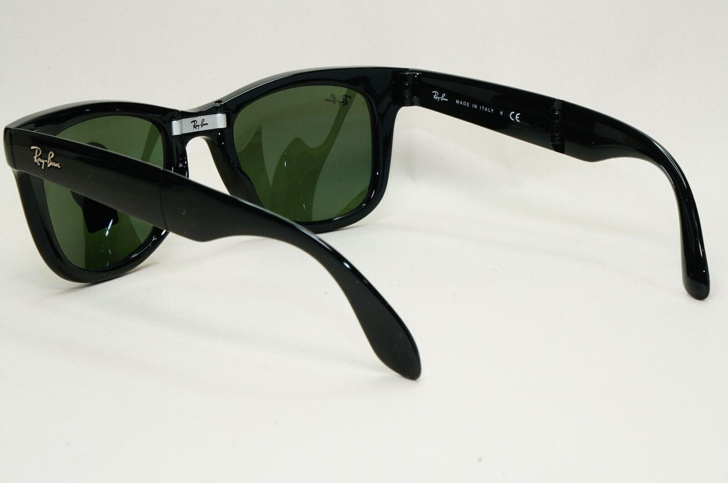 Ray-Ban Sunglasses Folding Wayfarer Black Glossy Green G15 RB 4105 601 50mm