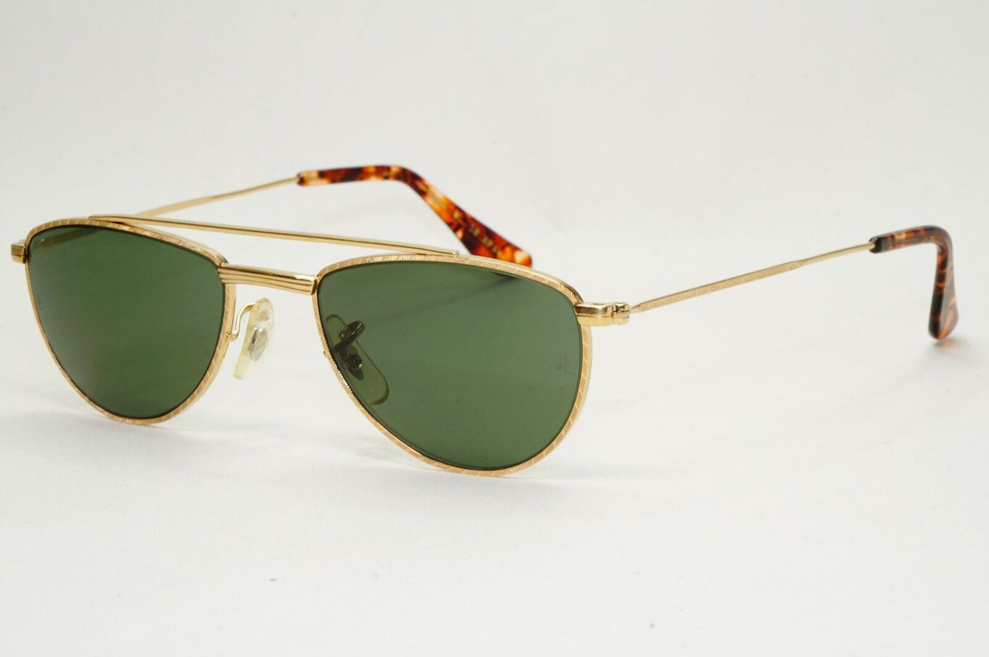 Ray-Ban Sunglasses 1996 Vintage Retro Aviator Gold Green G15 W1758 Arista 021124