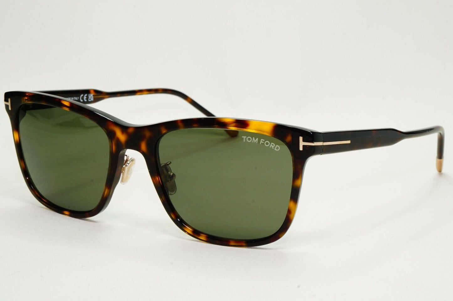 Tom Ford Sunglasses Brown Havana Tortoise Green Square FT0955-D TF 955-D 52N