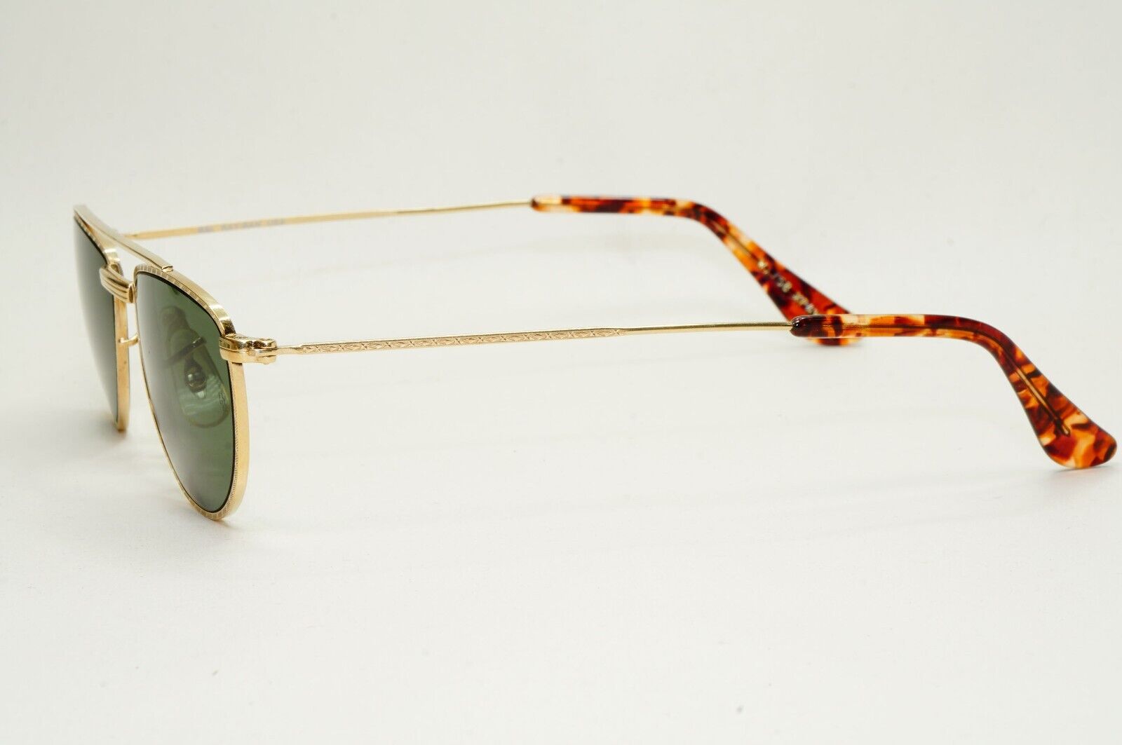 Ray-Ban Sunglasses 1996 Vintage Retro Aviator Gold Green G15 W1758 Arista 021124