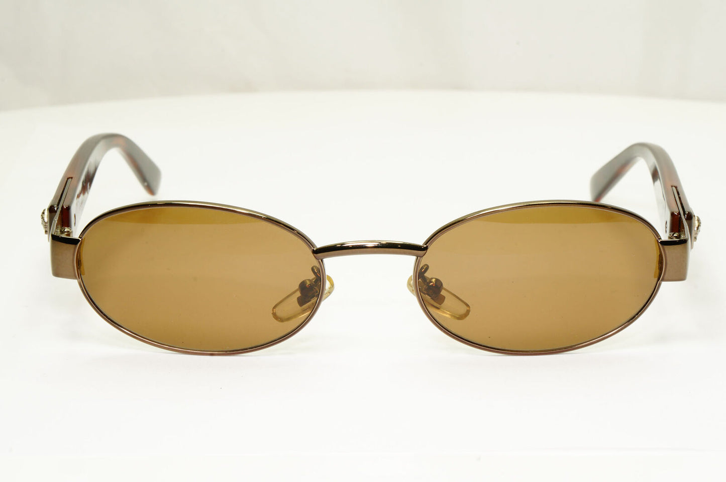 Gianni Versace 1996 Vintage Mens Metal Brown Medusa Sunglasses MOD X18 COL 62M