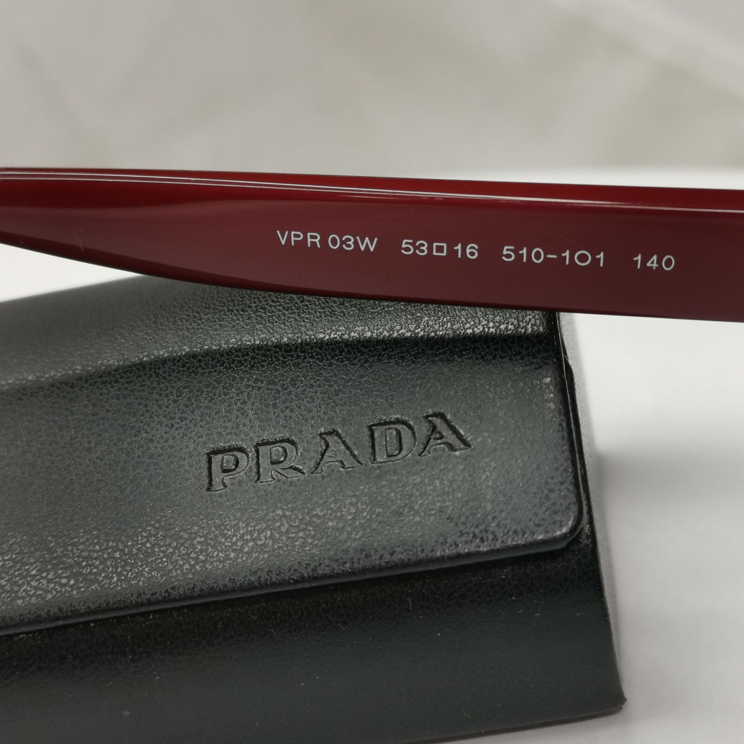 Prada Sunglasses Black Burgundy Red Tortoise PR03WV VPR 03W 510-1O1 180323