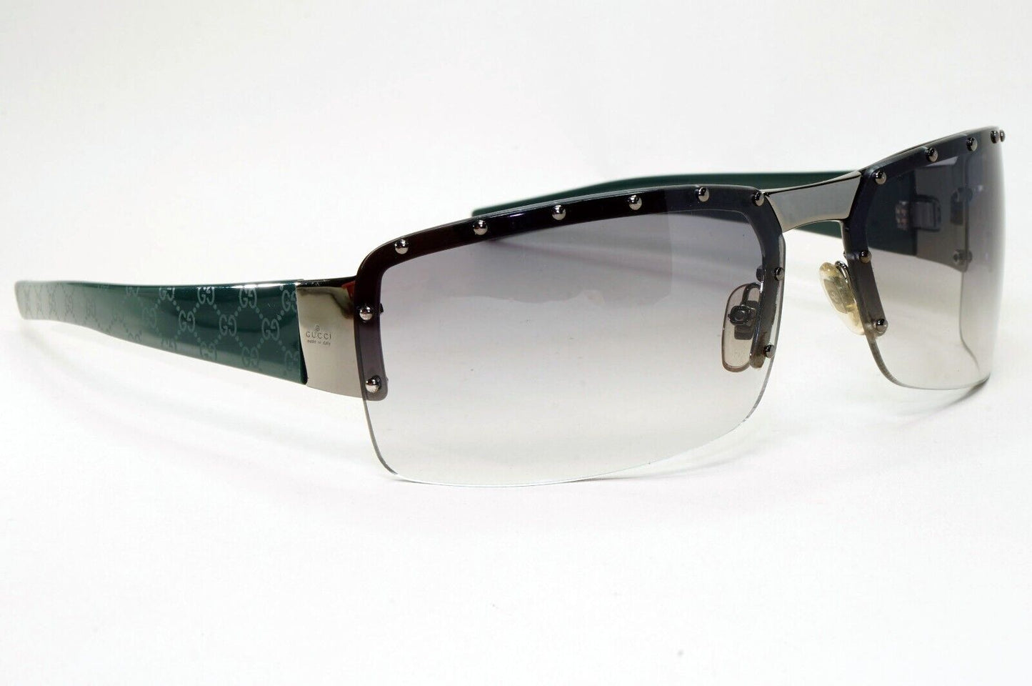 Gucci Sunglasses 2004 Vintage Monogram Green Grey Unisex GG 1823/S BLGZR 051124