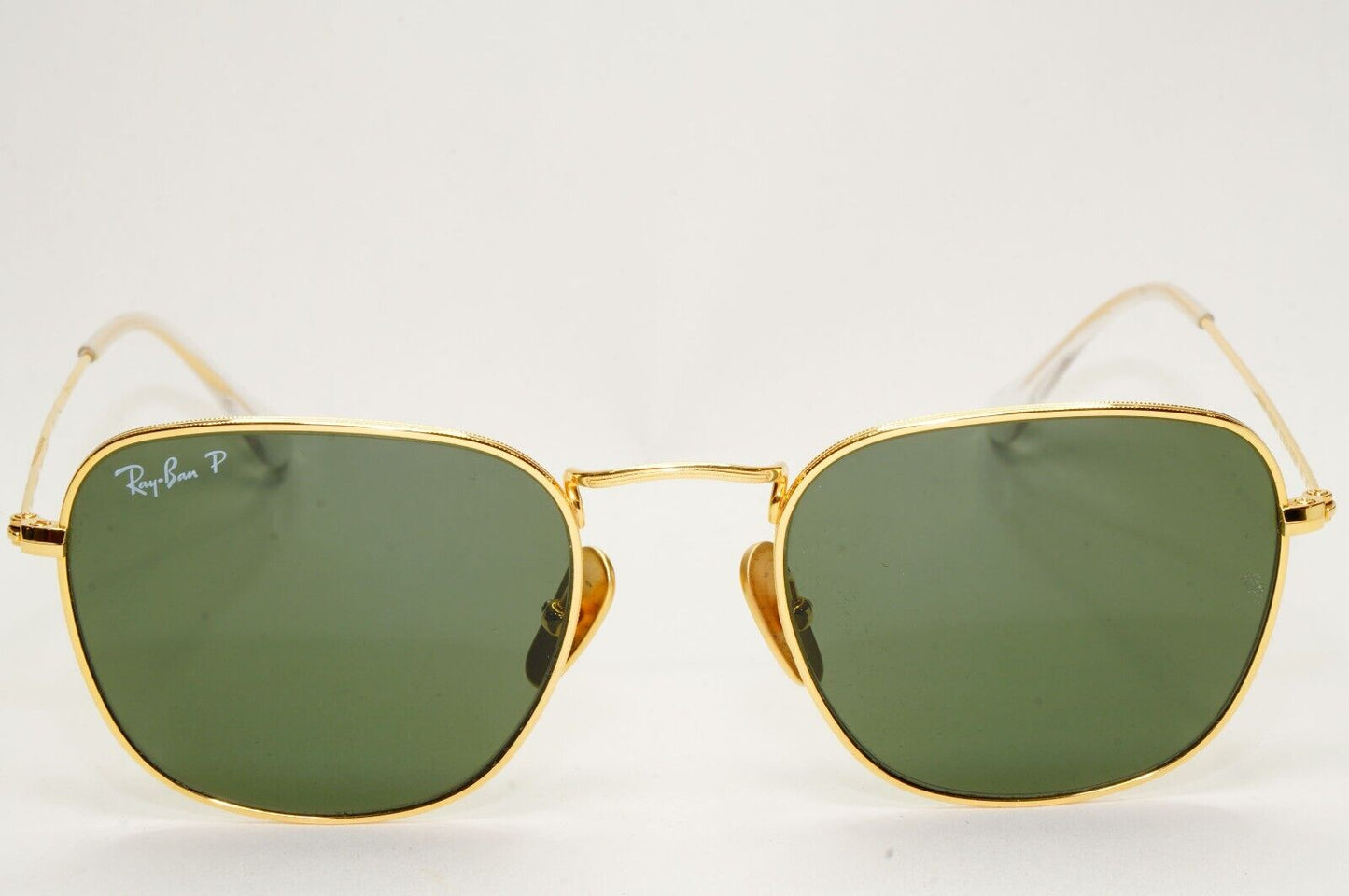 Ray-Ban Sunglasses Frank Titanium Polarized Gold Green RB 8157 9216/58 51mm