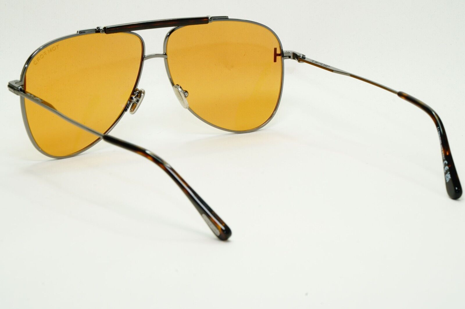 Tom Ford Sunglasses Brady Gunmetal Pilot Brown Large Metal FT1018 TF 1018 08E