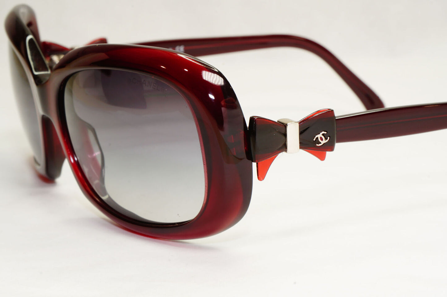 Chanel Sunglasses Bow Burgundy Dark Red Grey Gradient 5170 c.539/3C 050124