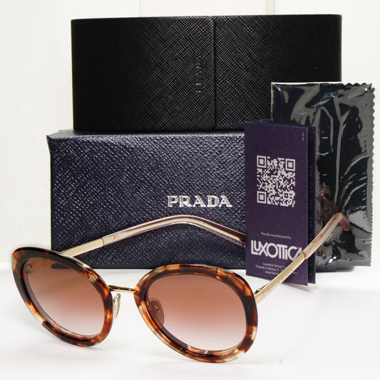 Prada Sunglasses Brown Caramel Gradient Gold Square PR54YS SPR 54Y 04Y-0A6 54mm