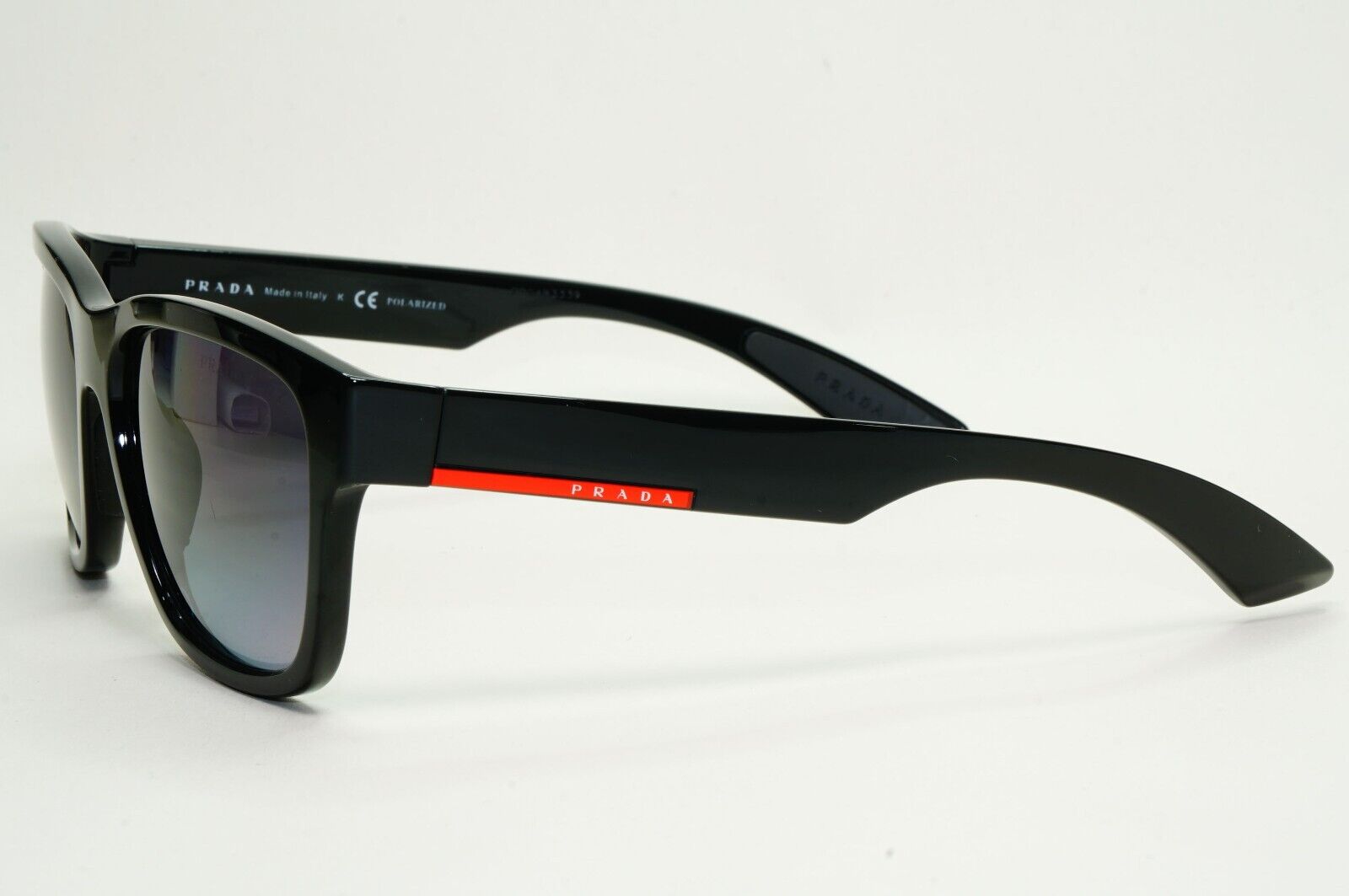 Prada Sunglasses Polarised Square Black Grey PS03QS SPS 03Q 1AB-5W1 120824