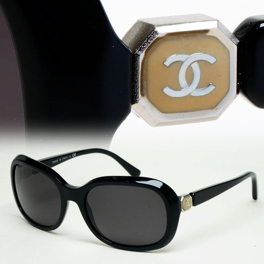 Chanel Sunglasses Black Glossy Square 5286 c.501/S6 56mm 261124