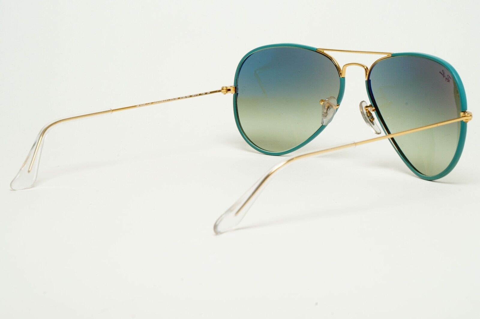 Ray-Ban Sunglasses Aviator Full Color Gold Blue Green RB 3025-J-M 9196/BH 58mm