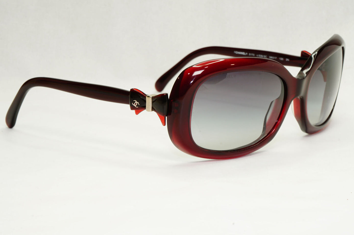 Chanel Sunglasses Bow Burgundy Dark Red Grey Gradient 5170 c.539/3C 050124