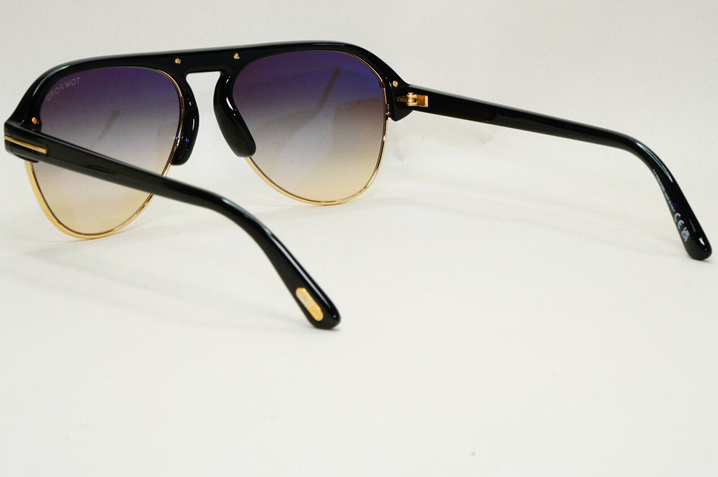 Tom Ford Sunglasses Marshall Black Gold Grey Gradient Pilot FT0929 TF 929 01B