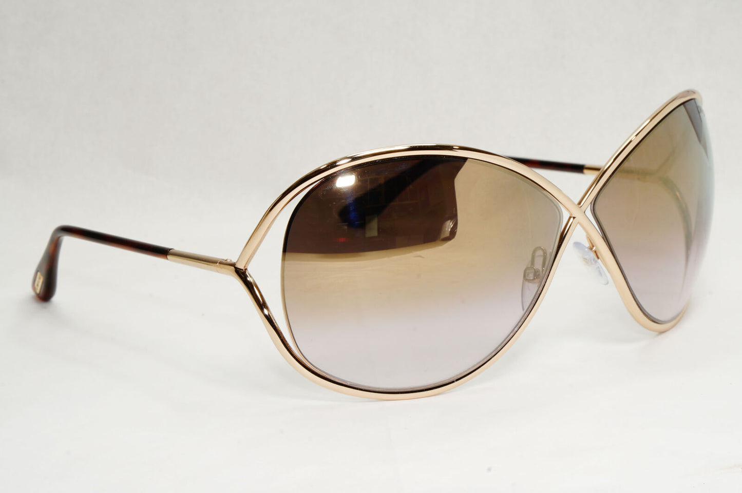 Tom Ford Sunglasses Miranda Gold Brown Mirrored Metal FT0130 TF 130 28G