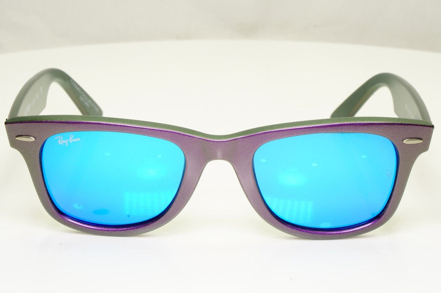 Ray-Ban Sunglasses Wayfarer Cosmo Saturn Purple Blue Mirror RB 2140 6112/17 50mm