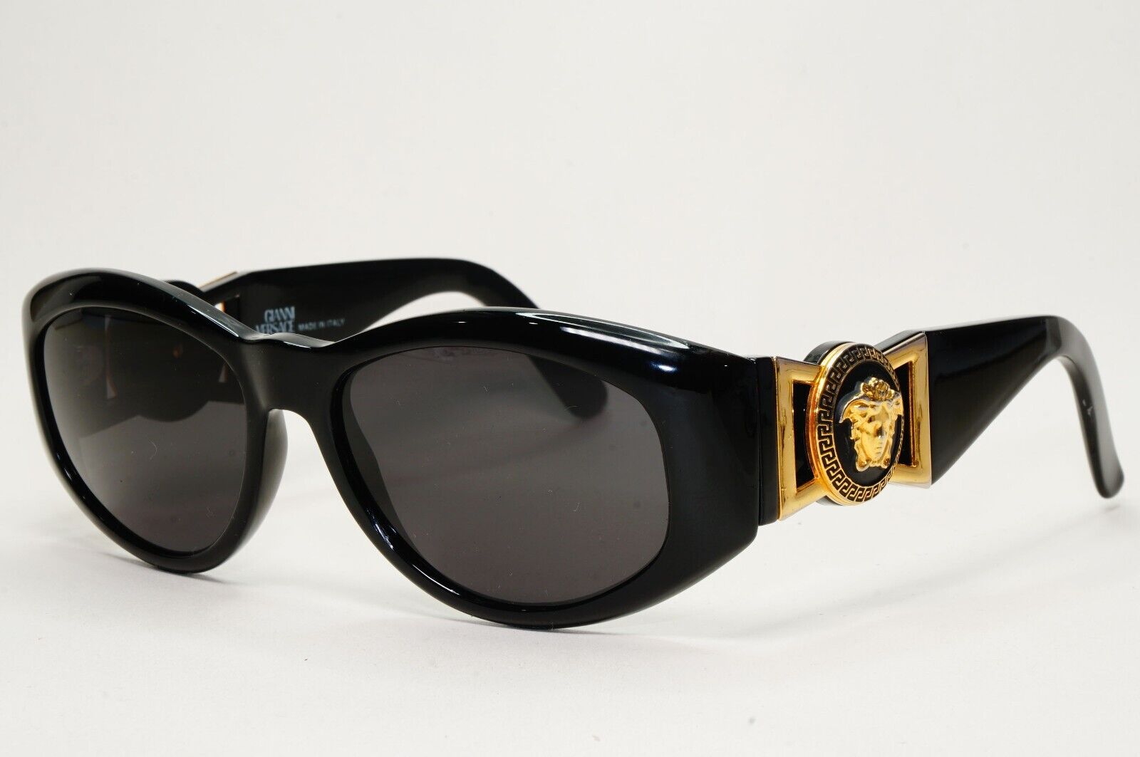 Gianni Versace Sunglasses 1996 Vintage Black MOD 424/M COL 852 Biggie 270924