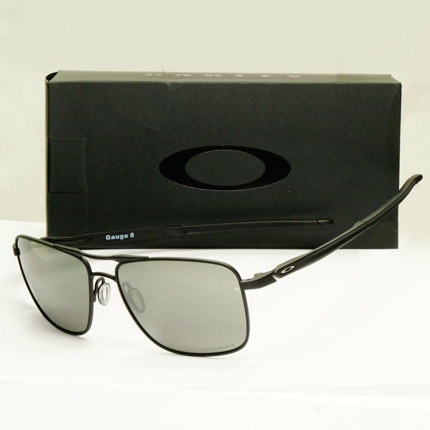 Oakley Gauge 6 Sunglasses Grey Mirror Prizm Black Powder Coal Mens  OO 6038 0157