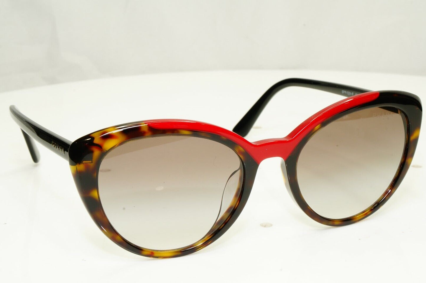 Prada Brown Red Tortoise Shell Womens Sunglasses Ultravox SPR 02V F 320-0A7