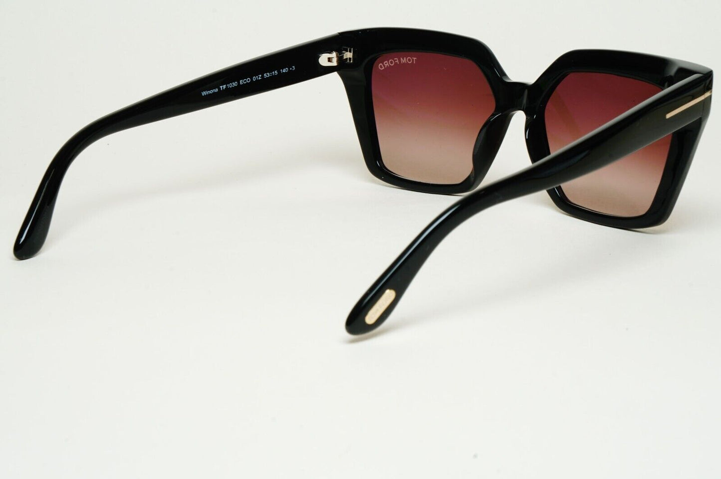 Tom Ford Sunglasses Winona Black Square Brown Gradient FT1030 TF 1030 01Z