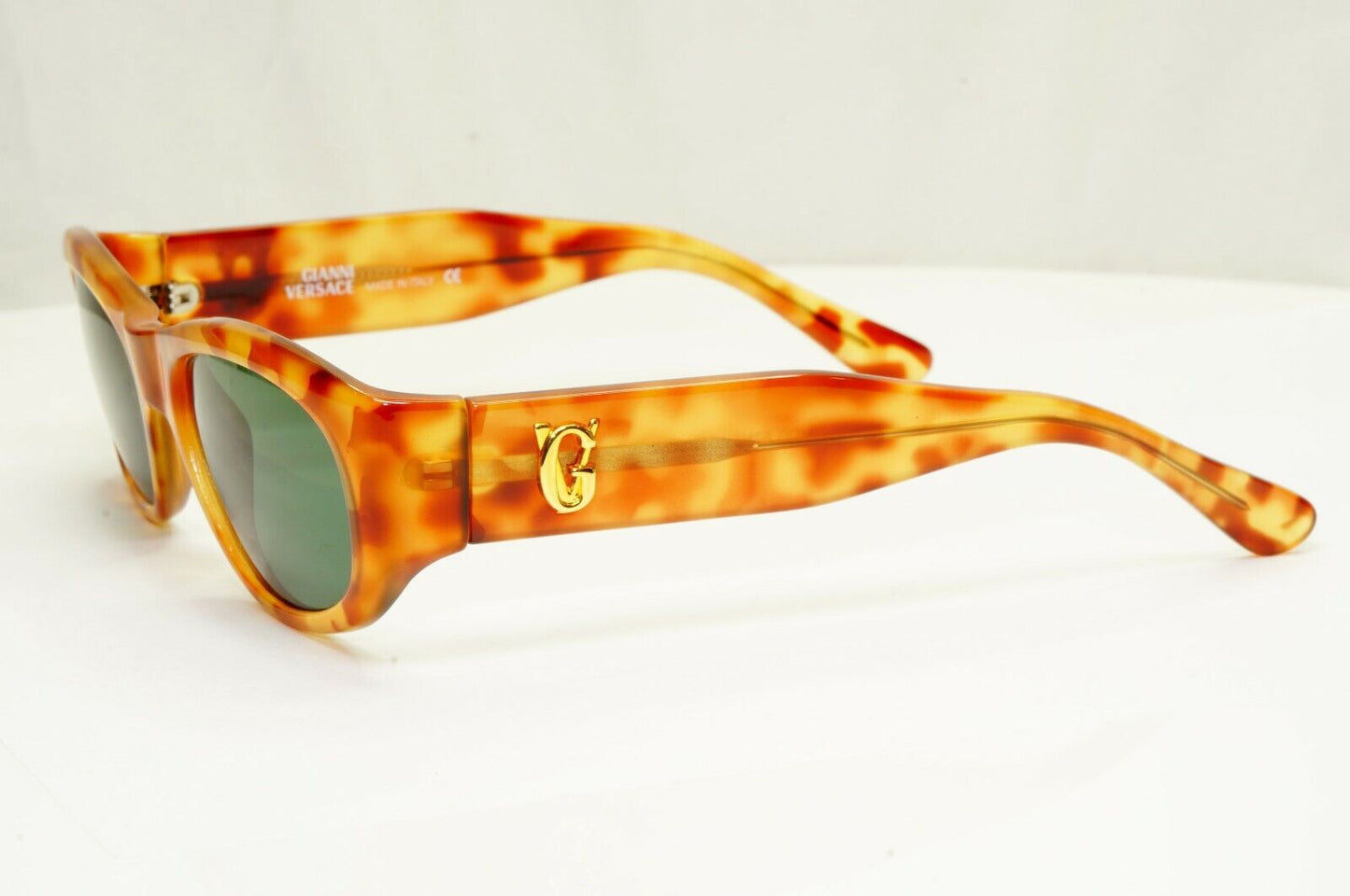 Gianni Versace 1996 Vintage Brown Gold Square Sunglasses GV MOD 621/G COL 830