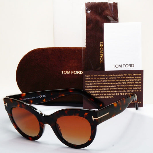 Tom Ford Sunglasses Lucilla Brown Tortoiseshel Gold FT1063 TF 1063 52T 51mm