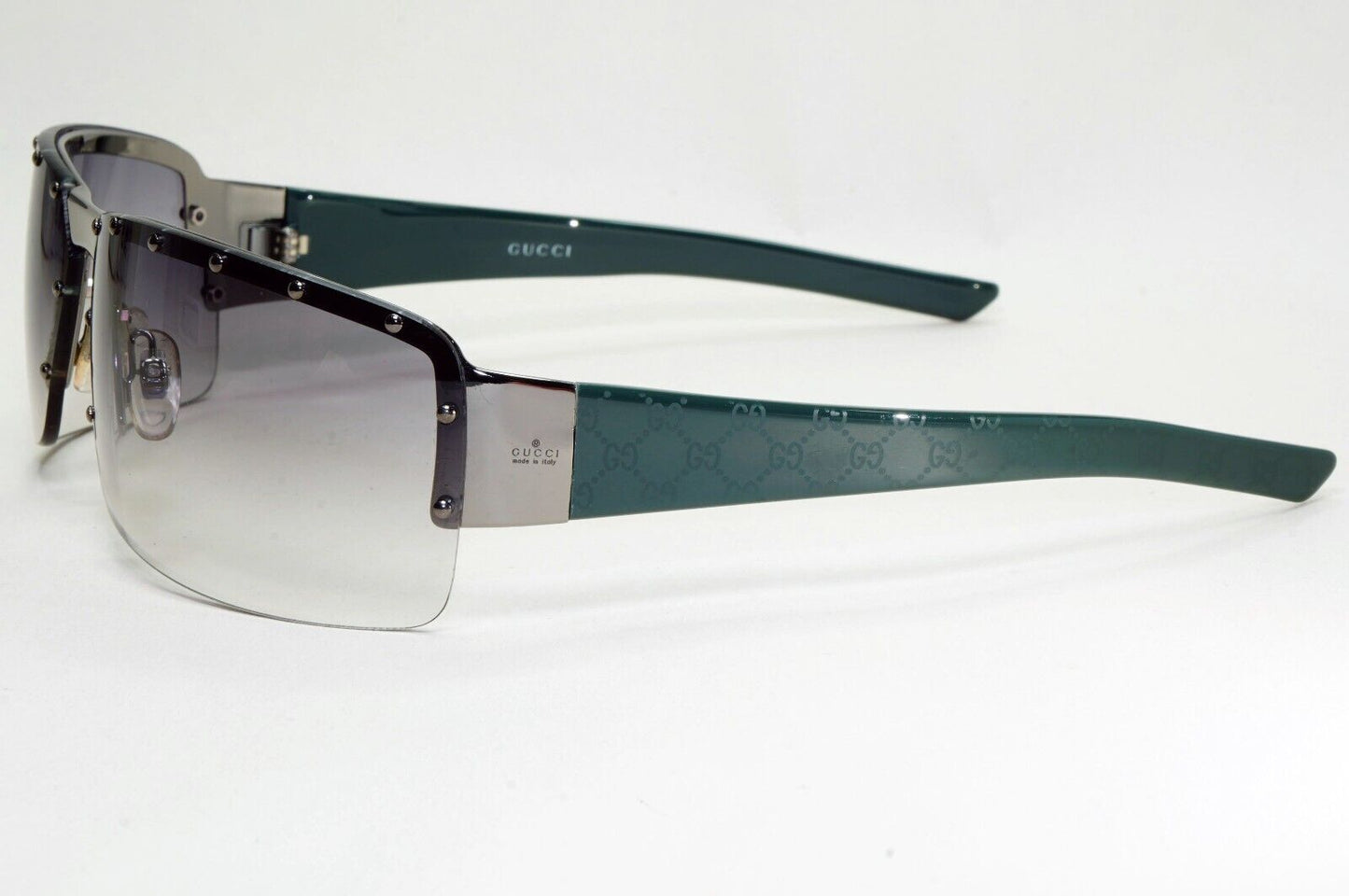 Gucci Sunglasses 2004 Vintage Monogram Green Grey Unisex GG 1823/S BLGZR 051124