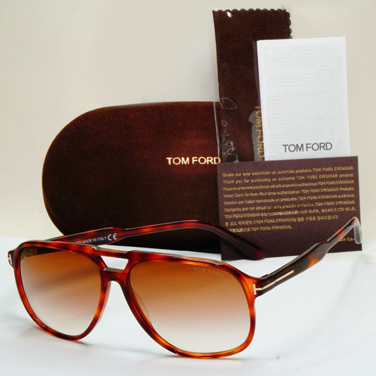 Tom Ford Sunglasses Raoul Brown Tortoiseshell Gradient Pilot FT0753 TF 753 53F