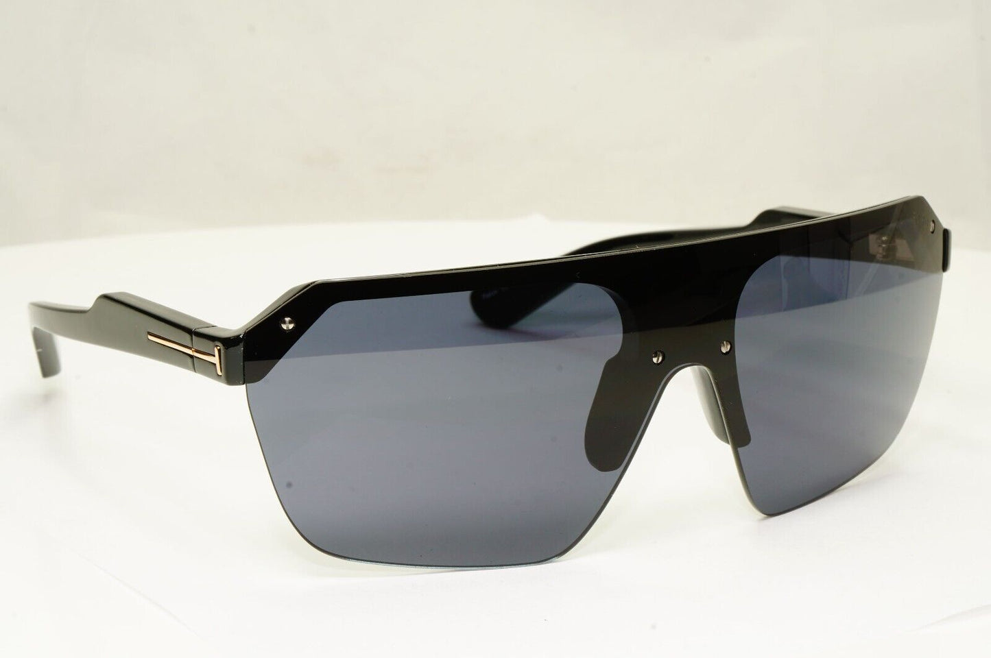 Tom Ford Mens Shield Visor Glossy Black Sunglasses Razor TF 797 01A 301024