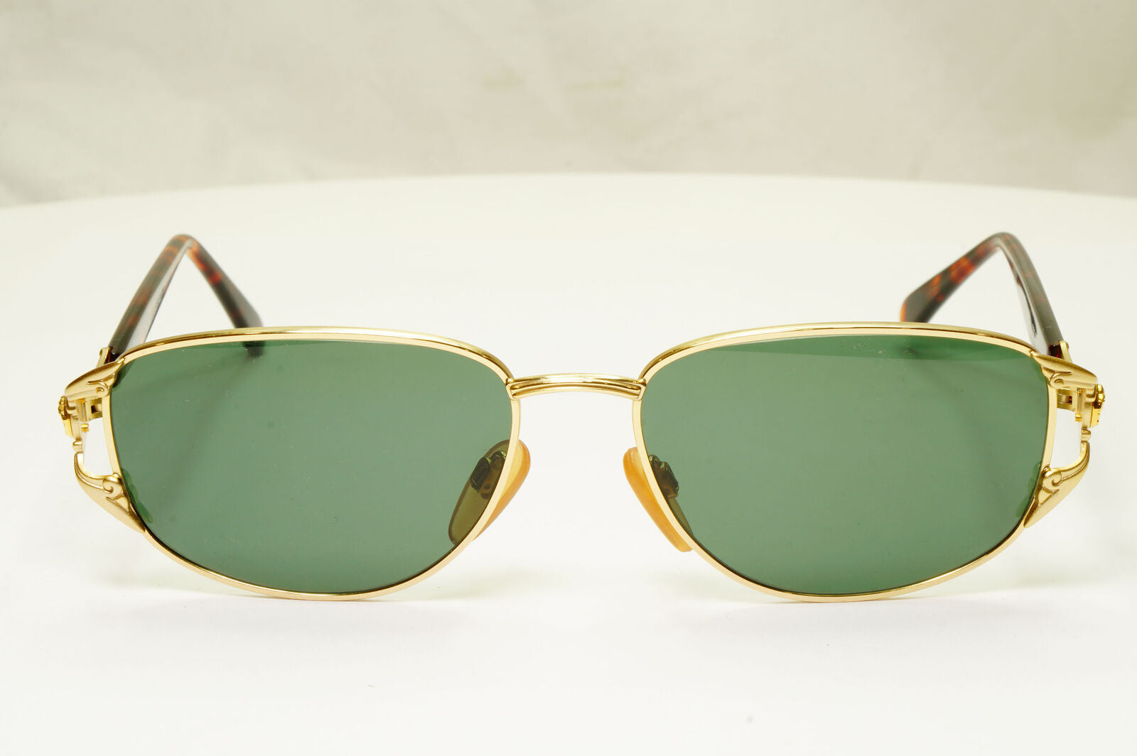 Gianni Versace 1995 Vintage Gold Medusa Green Brown Sunglasses MOD G41 COL 03L A