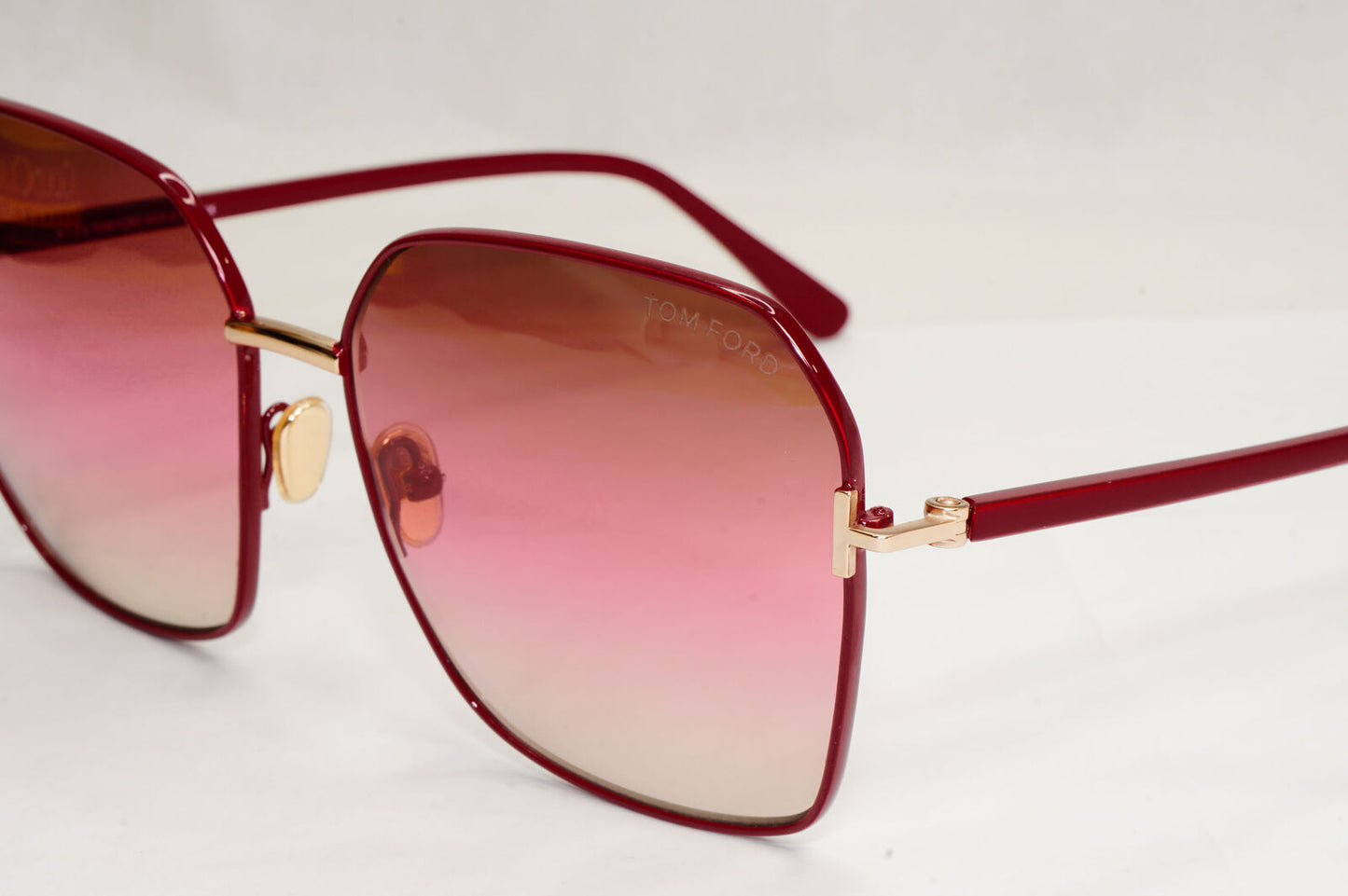 Tom Ford Sunglasses Claudia-02 Dark Red Burgundy Gradient FT0839 TF 839 69F