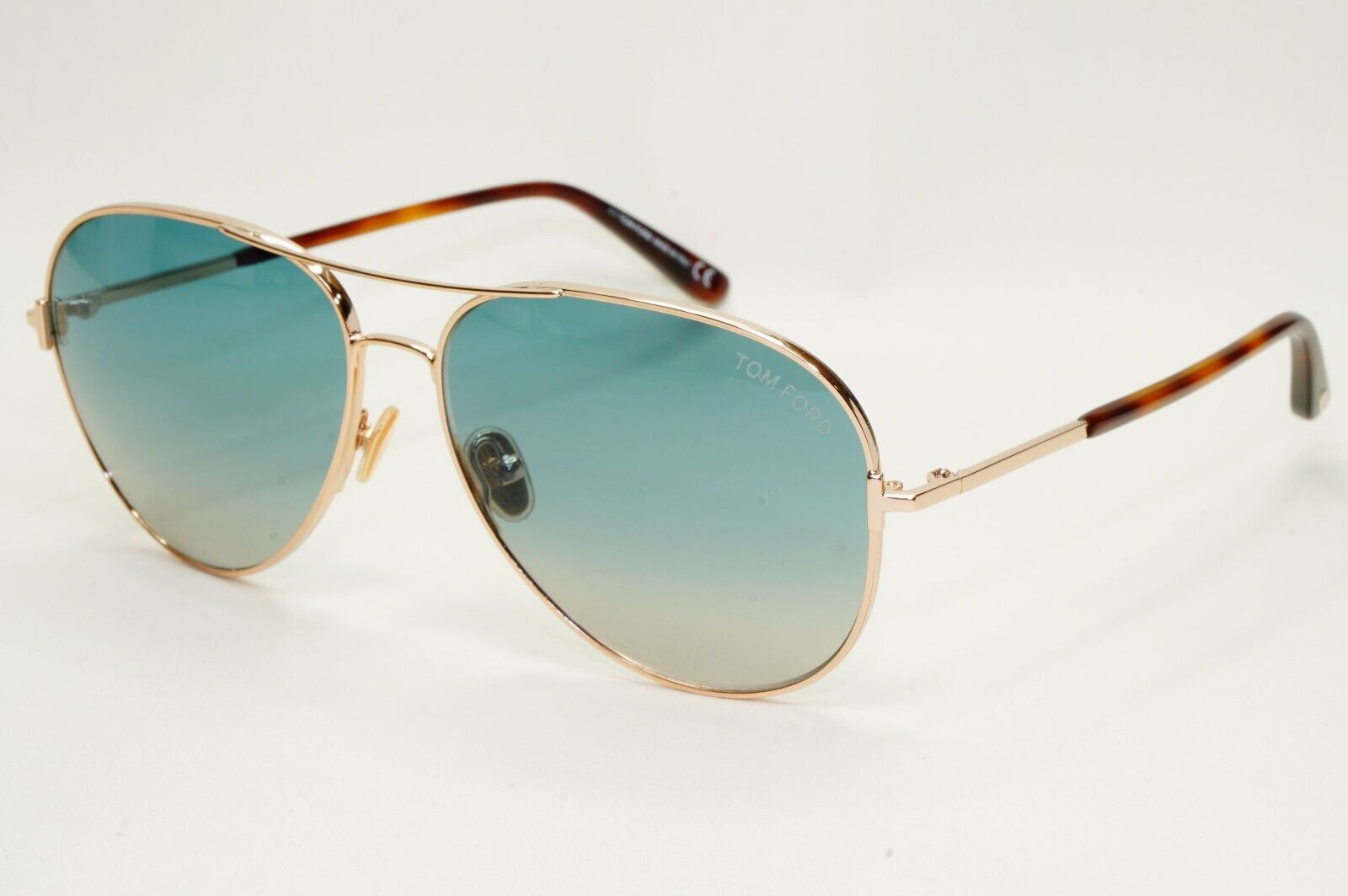 Tom Ford Sunglasses Clark Gold Blue Gradient Pilot Metal FT0823 TF 823 28P 59mm