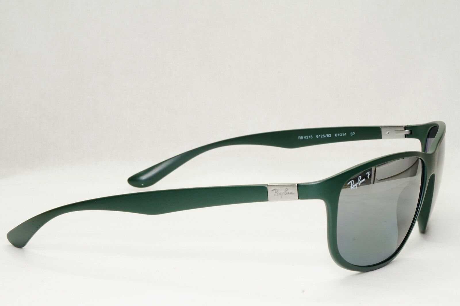 Ray-Ban Sunglasses Liteforce Polarized Silver Military Green RB 4213 6125/82