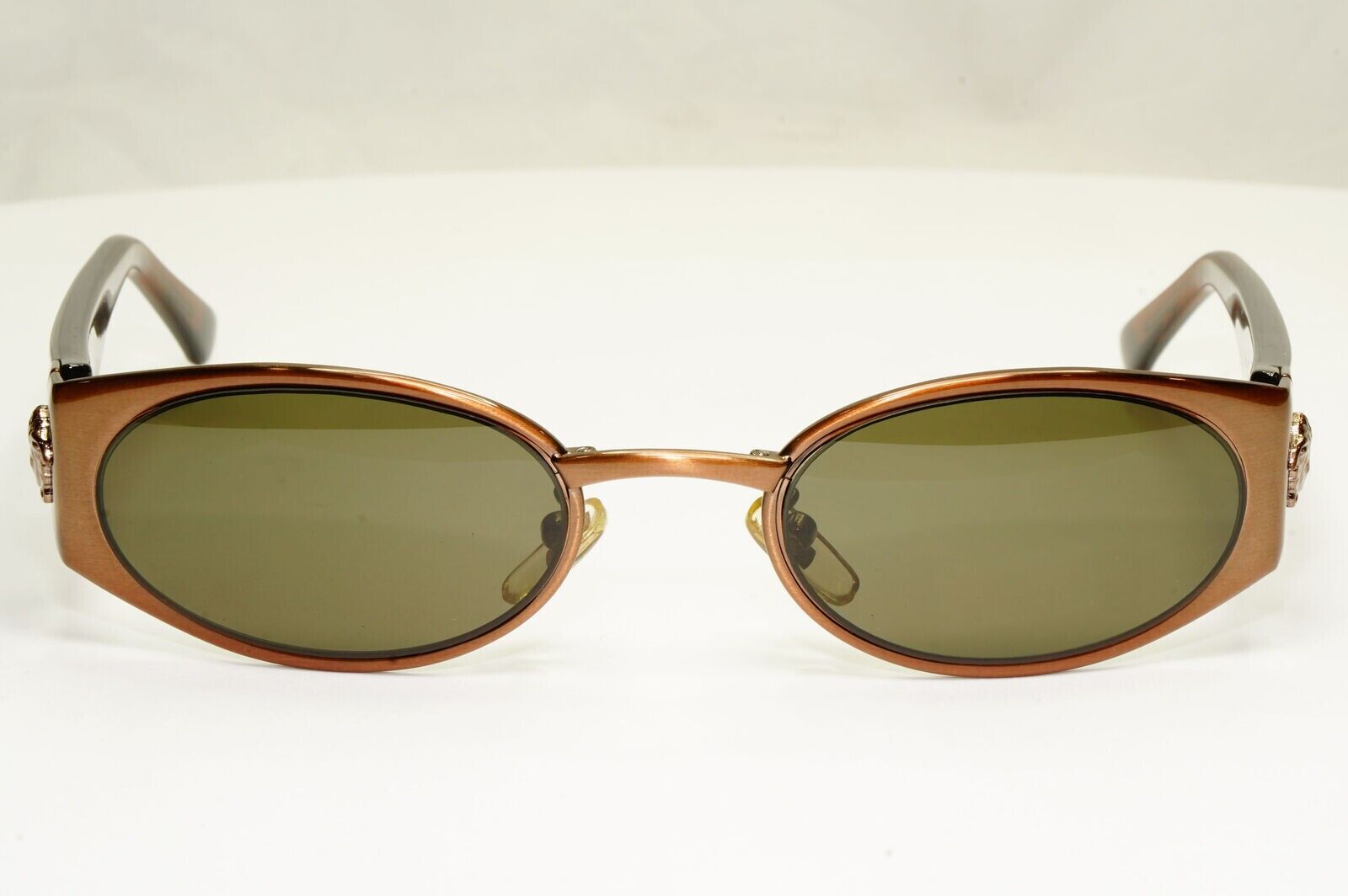 Gianni Versace 1996 Vintage Copper Brown Medusa Sunglasses MOD X30 COL 53M