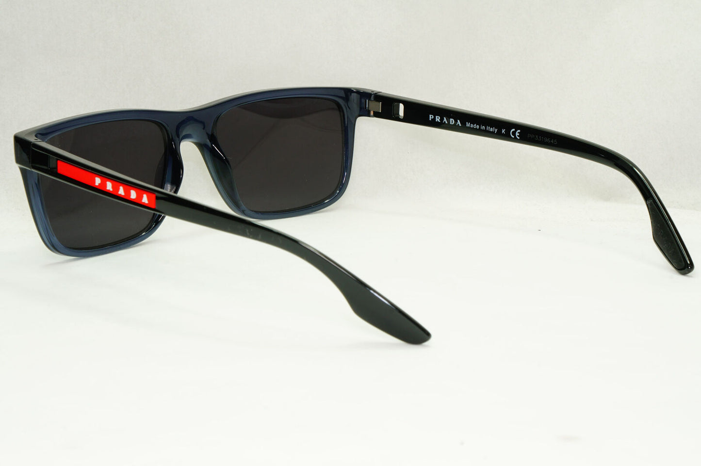 Prada Sunglasses Black Blue Dark Transparent Square PS02OV VPS 02O CZH-1O1 53mm