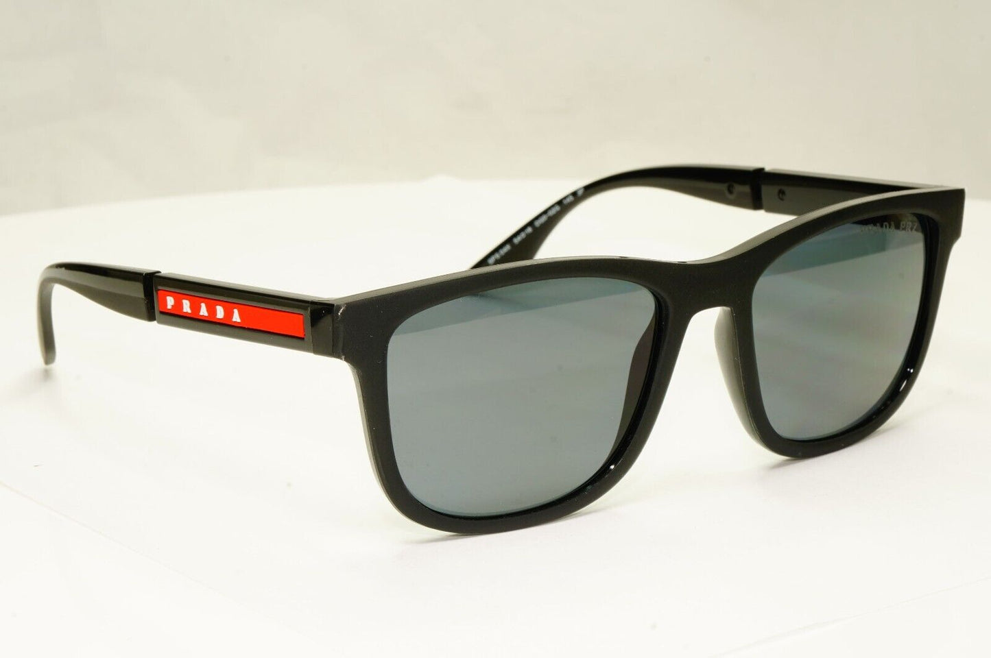 Prada Polarized Sunglasses Square Designer Fashion SPS 04X DG0-02G Red Stripe [A