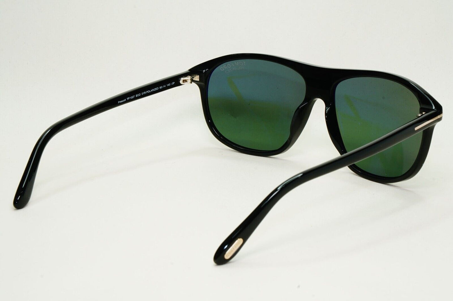 Tom Ford Sunglasses Prescott Polarised Black Green Square FT1027 TF 1027 01R