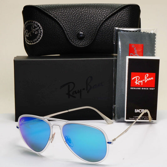 Ray-Ban Sunglasses 2015 Rare Aviator LightRay 2.0 Blue Mirror RB 4211 646/55