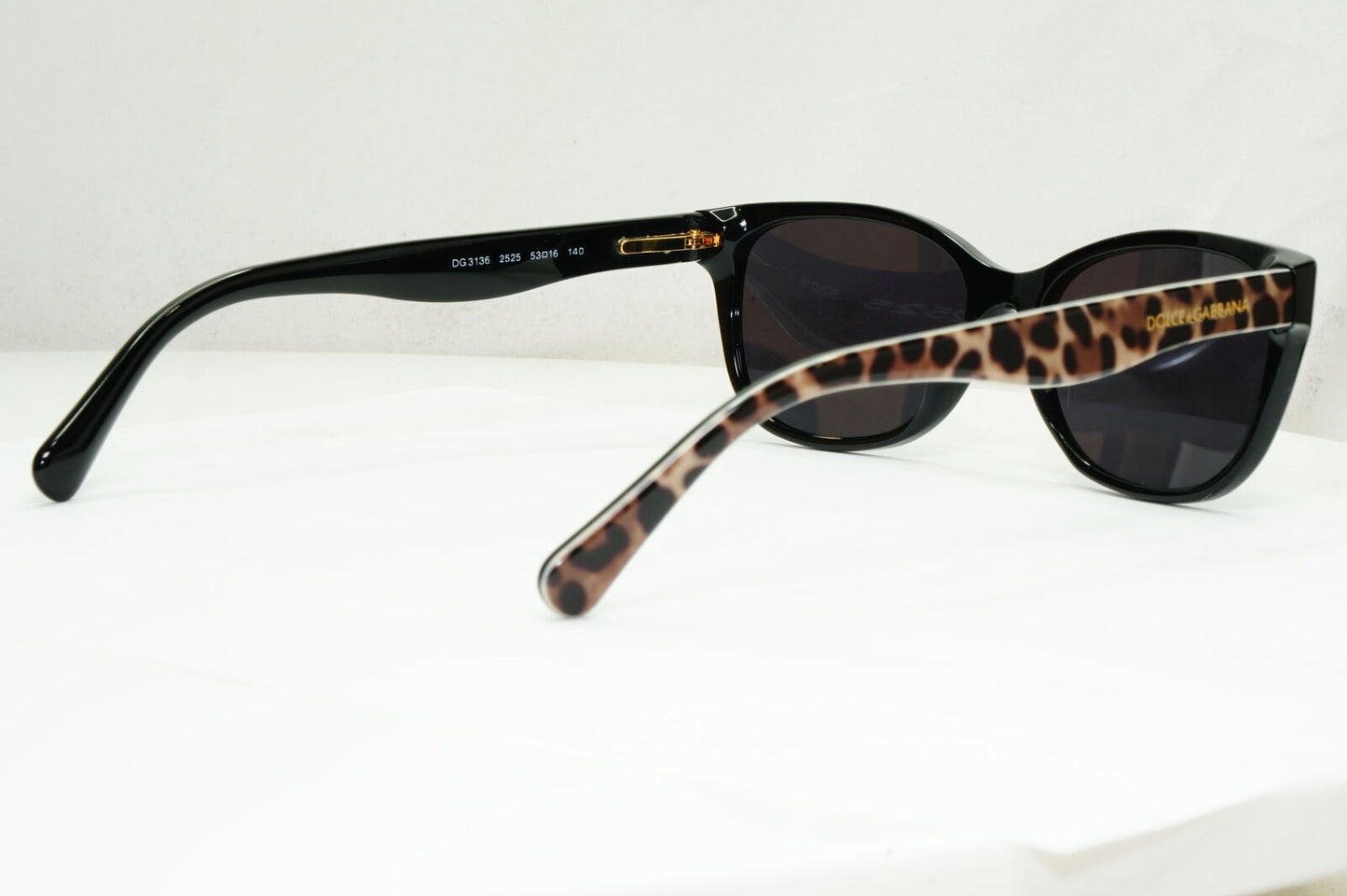 Dolce & Gabbana Leopard Sunglasses Black Brown Animal Print DG 3136 2525 250123