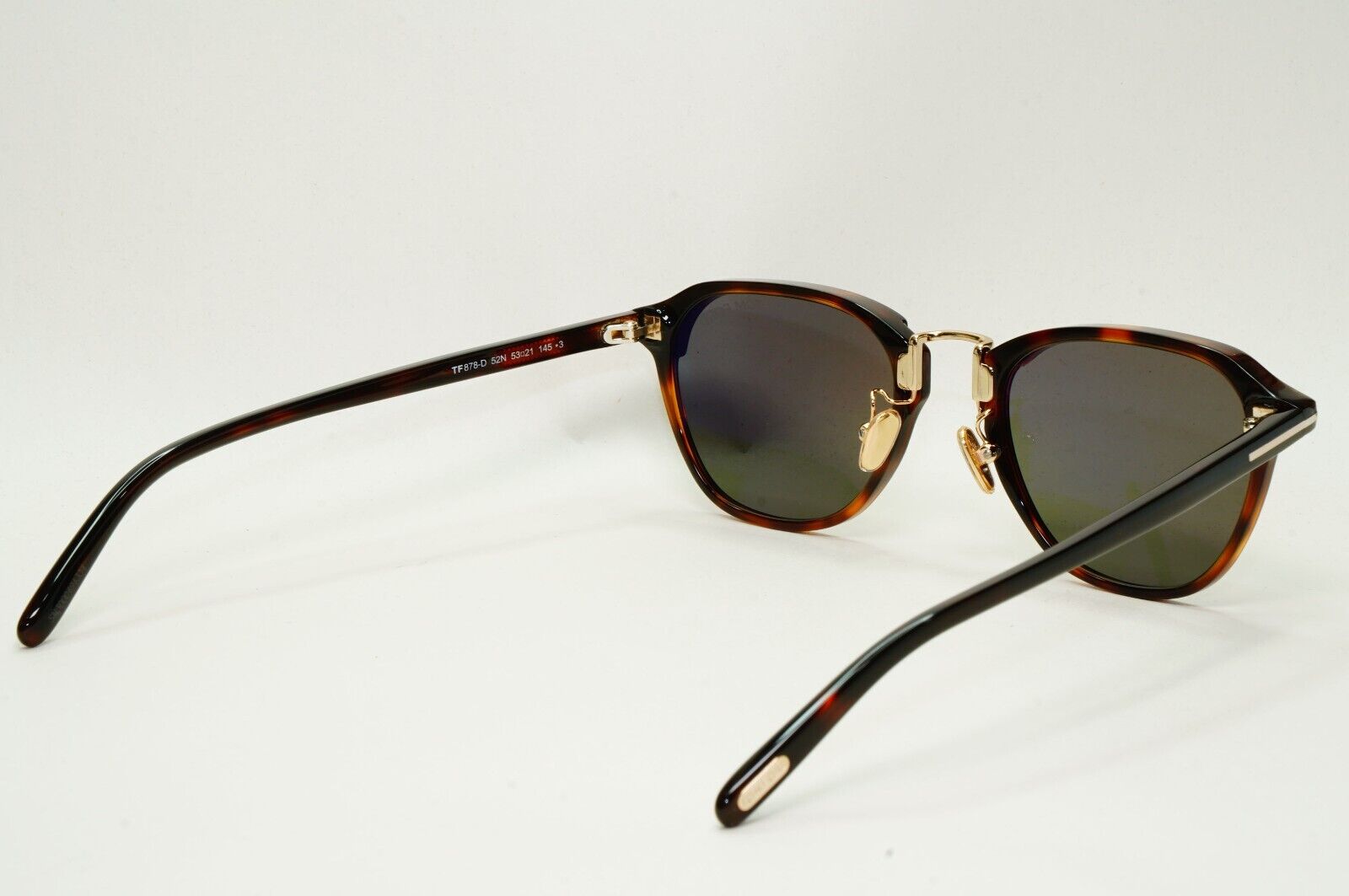 Tom Ford Sunglasses Brown Tortoiseshell Green Square FT0878-D TF 878-D 52N 53mm