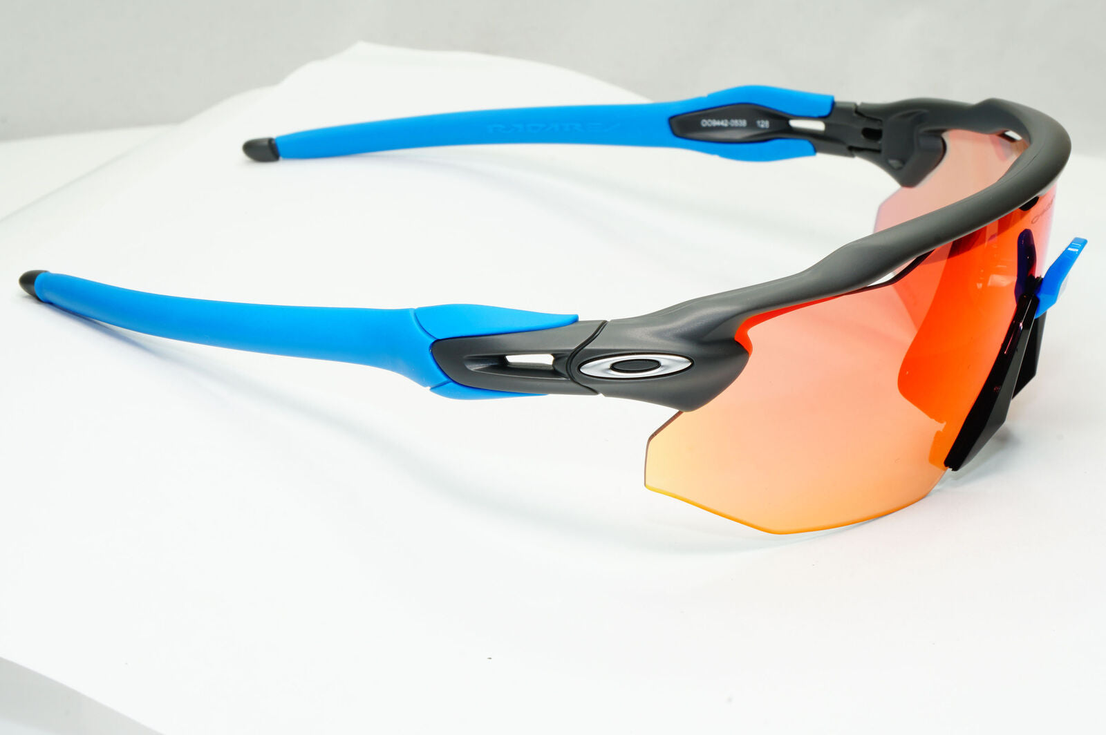 Oakley Radar EV Advacer Sunglasses Black Blue Mirror Orange Prizm OO 9442 0538