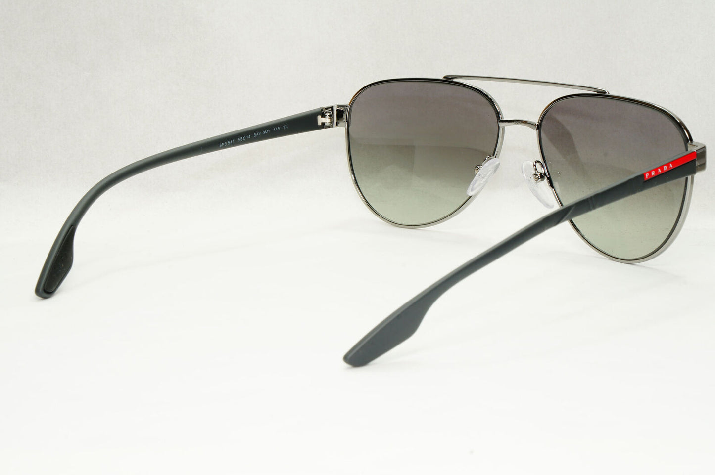 Prada Sunglasses Grey Gunmetal Gradient Metal Pilot PS54TS SPS 54T 5AV-3M1