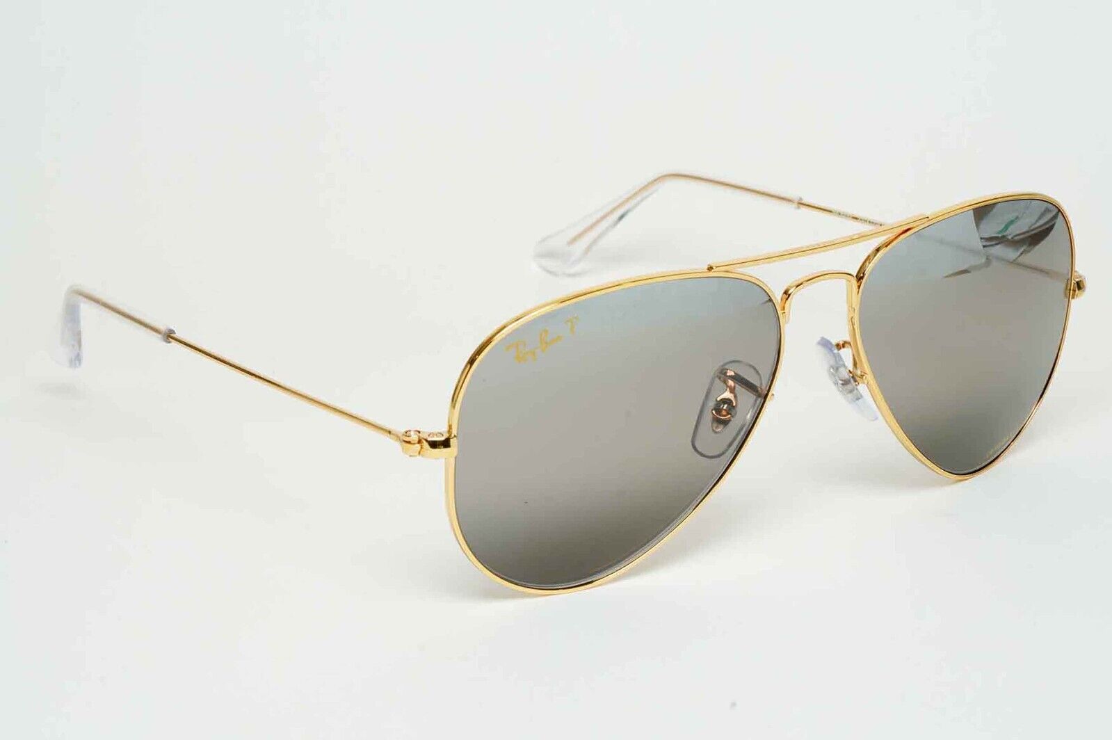 Ray-Ban Sunglasses Aviator Polarised Chromance Gold Silver RB 3025 9196/G3 55mm