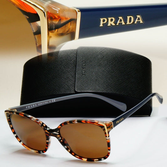 Prada Sunglasses 2017 Square Brown Blue Marble PR01OS SPR 01O CO5-6S1 280924