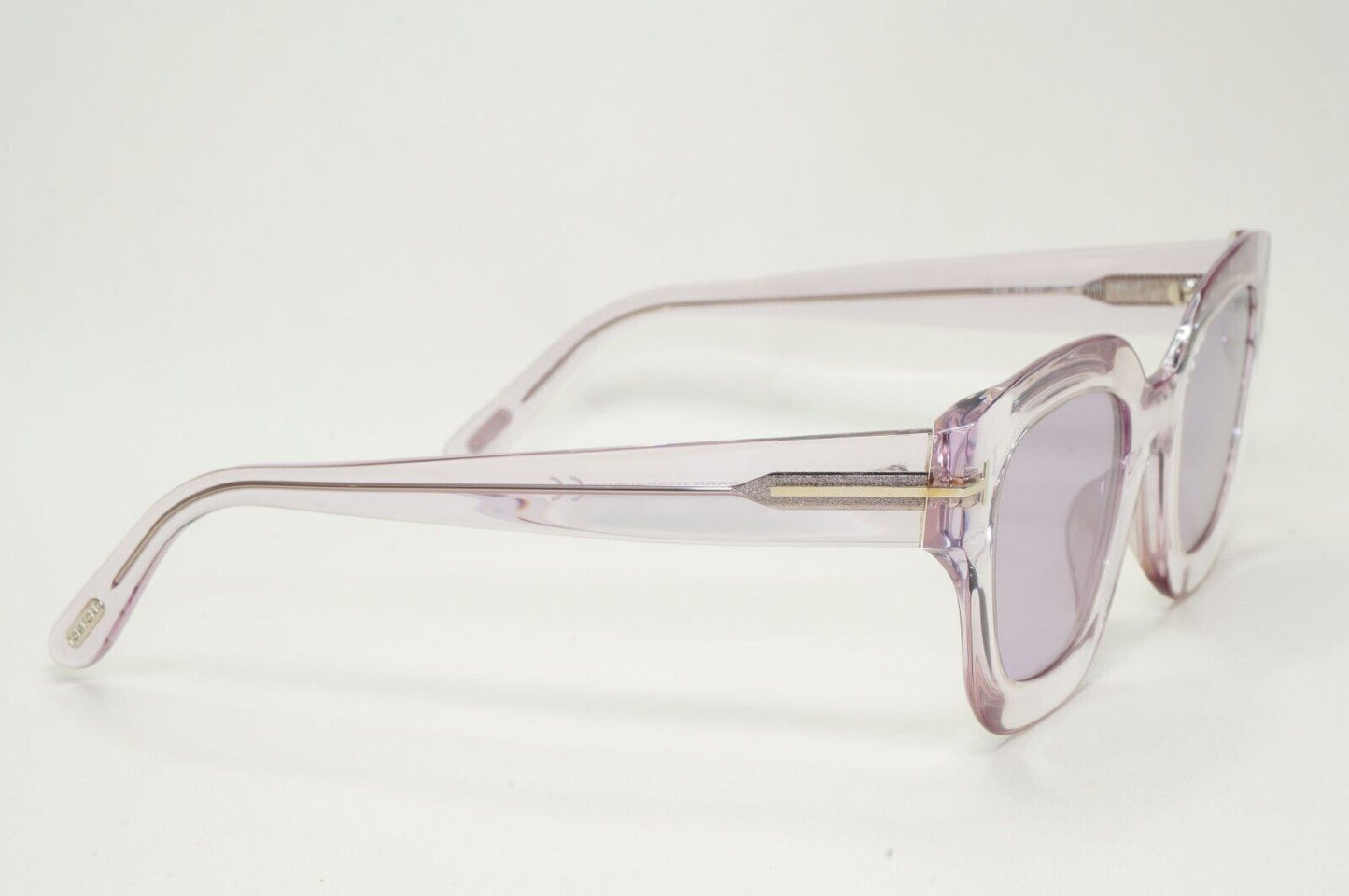 Tom Ford Sunglasses Pia Lilac Pale Transparent Square FT0659 TF 659 78Z 48mm