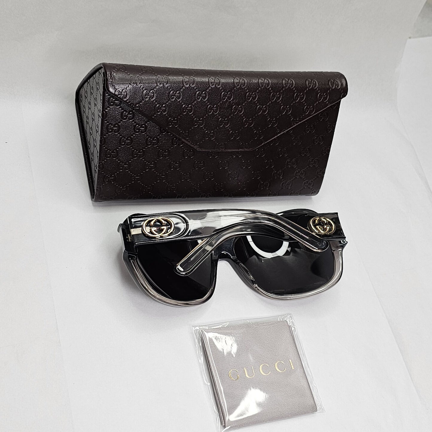 Gucci Sunglasses 2004 Vintage Grey Black Oversized Large GG 2934/S RHNS0 131223