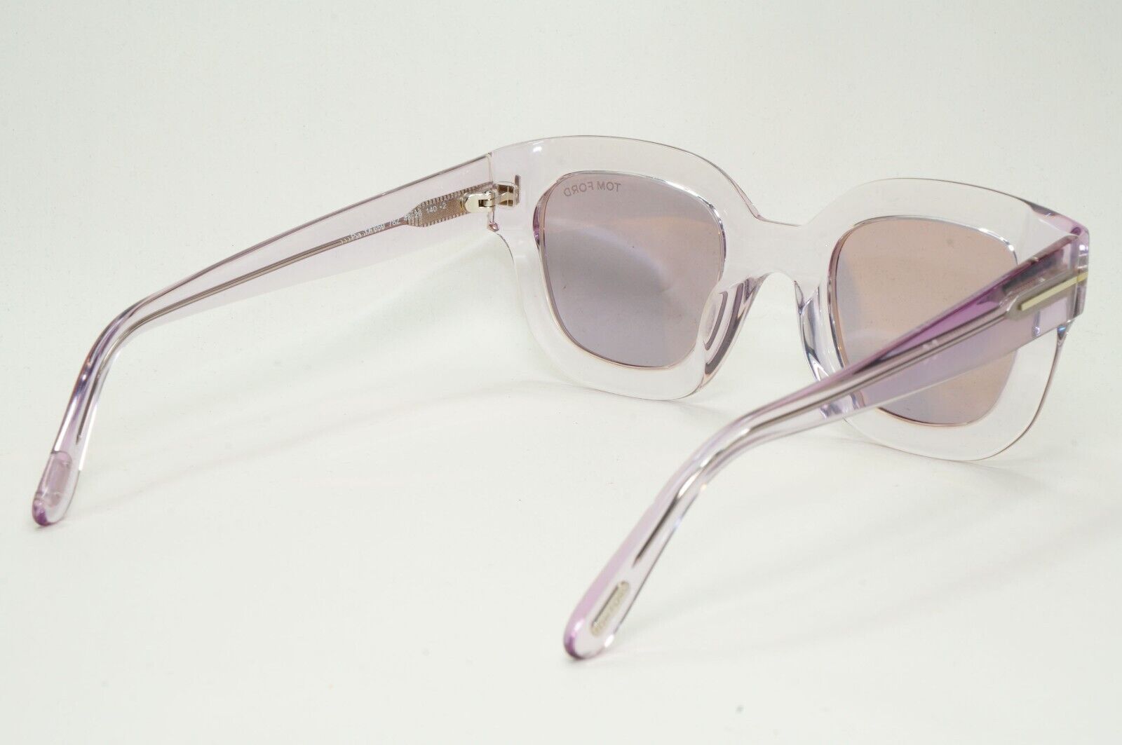 Tom Ford Sunglasses Pia Lilac Pale Transparent Square FT0659 TF 659 78Z 48mm